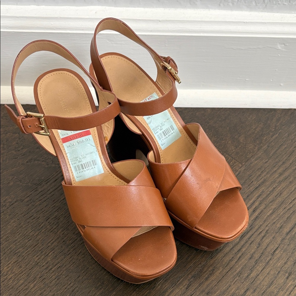 MICHAEL Michael Kors Tan Platform Sandals